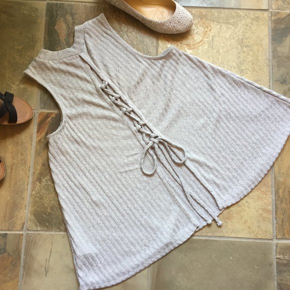 Altar’d State Lace-Up Tunic Top - NEW - Picture 2 of 16